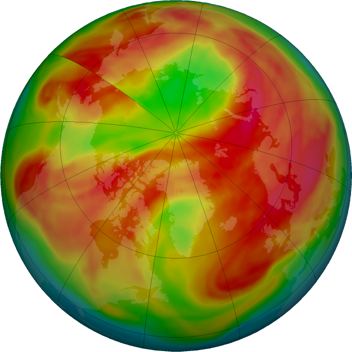 Arctic ozone map for 02 March 2018